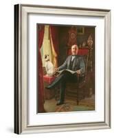 Portrait of M. Le Comte De C. with His Dog-Agnolo Bronzino-Framed Giclee Print