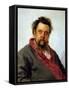 Portrait of M. P. Musorgsky-Ilya Repin-Framed Stretched Canvas