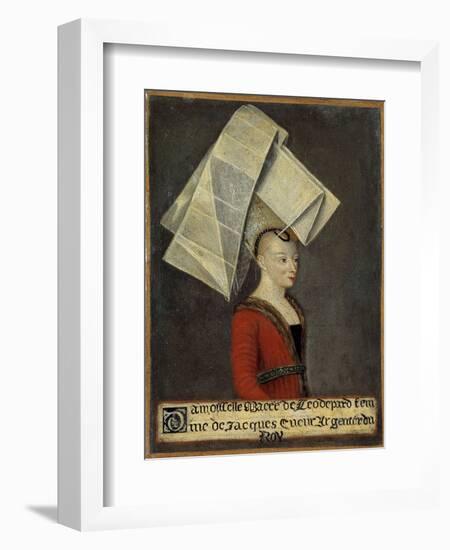 Portrait of Macee Leodepard, Wife of the French Trader Jacques Coeur-null-Framed Giclee Print