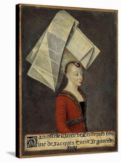 Portrait of Macee Leodepard, Wife of the French Trader Jacques Coeur-null-Stretched Canvas