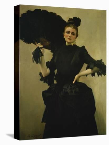 Portrait of Madam Closmenil-Charles Giron-Stretched Canvas