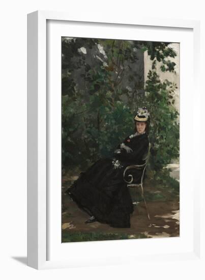 Portrait of Madame Alice Hoschede, C.1872-78 (Oil on Canvas)-Charles Emile Auguste Carolus-Duran-Framed Giclee Print