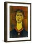 Portrait of Madame Blanche Dorivale-Amadeo Modigliani-Framed Giclee Print