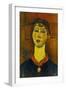 Portrait of Madame Blanche Dorivale-Amadeo Modigliani-Framed Giclee Print