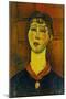 Portrait of Madame Blanche Dorivale-Amadeo Modigliani-Mounted Giclee Print