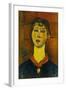 Portrait of Madame Blanche Dorivale-Amadeo Modigliani-Framed Giclee Print