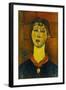 Portrait of Madame Blanche Dorivale-Amadeo Modigliani-Framed Giclee Print