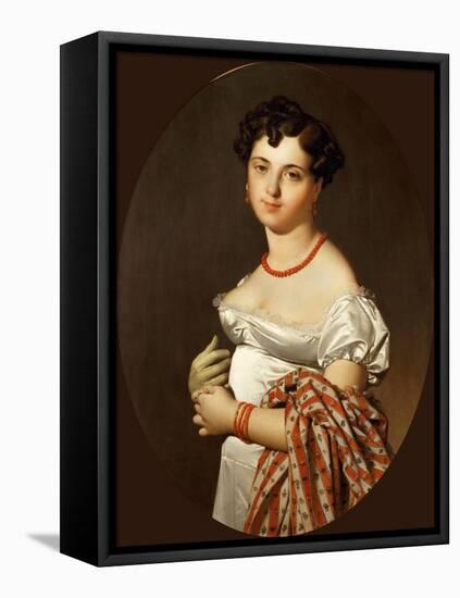 Portrait of Madame Cécile Panckoucke, Née Bochet-Jean-Auguste-Dominique Ingres-Framed Stretched Canvas