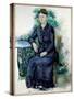 Portrait of Madame Cezanne in a Garden Painting by Paul Cezanne (1839-1906) 19Th Century Sun. 0,63X-Paul Cezanne-Stretched Canvas