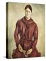 Portrait of Madame Cezanne in a Red Dress-Paul Cézanne-Stretched Canvas