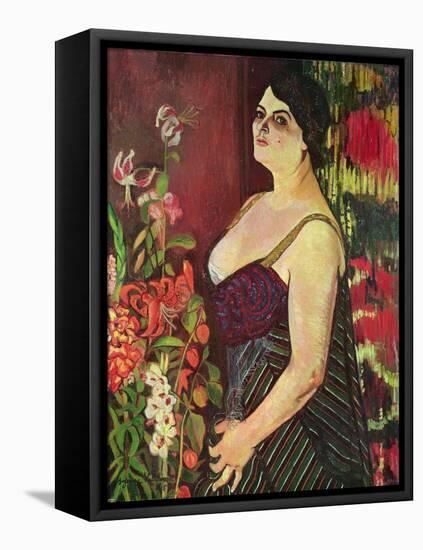 Portrait of Madame Coquiot, 1918-Suzanne Valadon-Framed Stretched Canvas