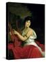 Portrait of Madame de La Pleigne-Francois Gerard-Stretched Canvas
