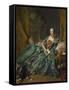 Portrait of Madame De Pompadour, 1756-Francois Boucher-Framed Stretched Canvas