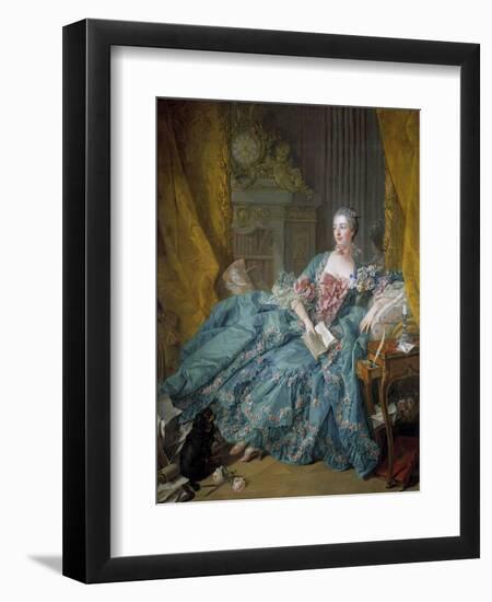 Portrait of Madame De Pompadour by Francois Boucher-null-Framed Giclee Print