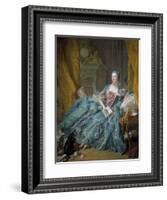 Portrait of Madame De Pompadour by Francois Boucher-null-Framed Giclee Print