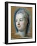 Portrait of Madame de Pompadour-Maurice Quentin de La Tour-Framed Giclee Print