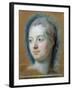 Portrait of Madame de Pompadour-Maurice Quentin de La Tour-Framed Giclee Print