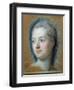 Portrait of Madame de Pompadour-Maurice Quentin de La Tour-Framed Giclee Print