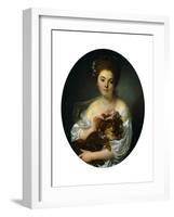 Portrait of Madame De Porcin-Jean Baptiste Greuze-Framed Giclee Print