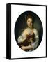 Portrait of Madame De Porcin-Jean Baptiste Greuze-Framed Stretched Canvas