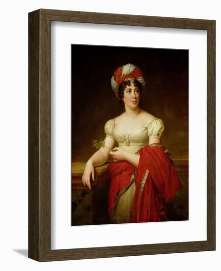 Portrait of Madame De Stael (1766-1817)-Anne-Louis Girodet de Roussy-Trioson-Framed Giclee Print