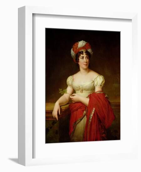 Portrait of Madame De Stael (1766-1817)-Anne-Louis Girodet de Roussy-Trioson-Framed Giclee Print