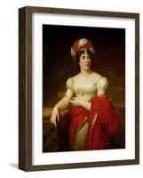 Portrait of Madame De Stael (1766-1817)-Anne-Louis Girodet de Roussy-Trioson-Framed Giclee Print