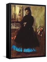 Portrait of Madame Ducros, 1858-Edgar Degas-Framed Stretched Canvas