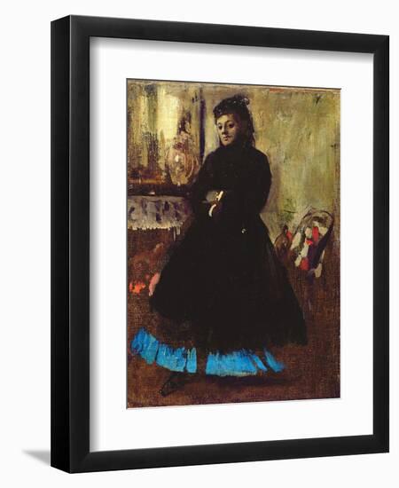 Portrait of Madame Ducros, 1858-Edgar Degas-Framed Premium Giclee Print