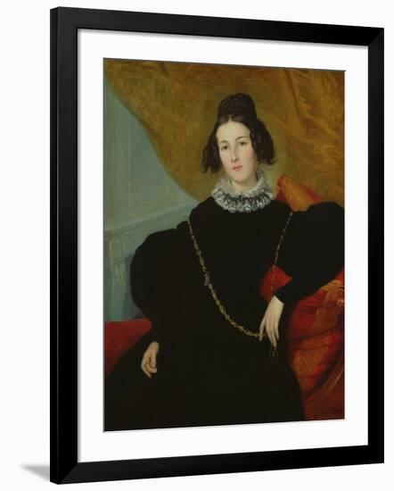 Portrait of Madame Foule (Oil on Canvas)-Alexandre Francois Xavier Sigalon-Framed Giclee Print