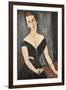 Portrait of Madame Georges Van Muyden-Amedeo Modigliani-Framed Premium Giclee Print
