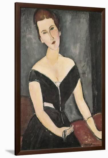 Portrait of Madame Georges Van Muyden-Amedeo Modigliani-Framed Art Print