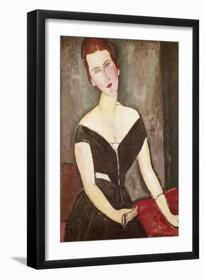 Portrait of Madame Georges Van Muyden-Amedeo Modigliani-Framed Giclee Print