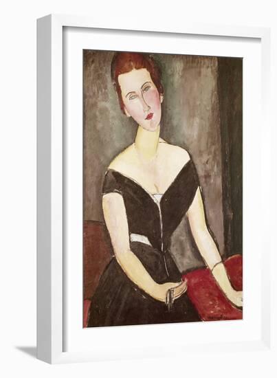 Portrait of Madame Georges Van Muyden-Amedeo Modigliani-Framed Giclee Print