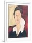 Portrait of Madame Hanka Zborowska, 1917-Amedeo Modigliani-Framed Giclee Print