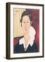 Portrait of Madame Hanka Zborowska, 1917-Amedeo Modigliani-Framed Giclee Print