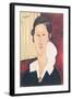 Portrait of Madame Hanka Zborowska, 1917-Amedeo Modigliani-Framed Giclee Print