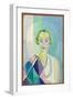 Portrait of Madame Heim, 1926-27 (Oil on Board)-Robert Delaunay-Framed Giclee Print