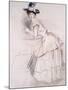 Portrait of Madame Helleu Leaning on a Table-Paul Cesar Helleu-Mounted Giclee Print