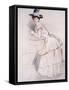 Portrait of Madame Helleu Leaning on a Table-Paul Cesar Helleu-Framed Stretched Canvas