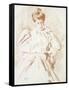 Portrait of Madame Helleu, Reading-Paul Cesar Helleu-Framed Stretched Canvas