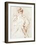 Portrait of Madame Helleu, Reading-Paul Cesar Helleu-Framed Giclee Print