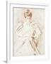 Portrait of Madame Helleu, Reading-Paul Cesar Helleu-Framed Giclee Print