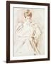 Portrait of Madame Helleu, Reading-Paul Cesar Helleu-Framed Giclee Print