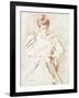 Portrait of Madame Helleu, Reading-Paul Cesar Helleu-Framed Giclee Print