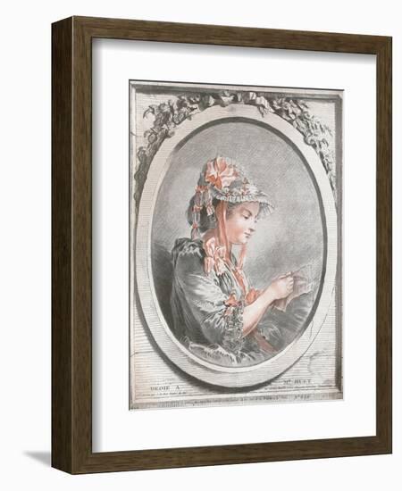 Portrait of Madame Huet, C1773-Gilles Demarteau-Framed Giclee Print