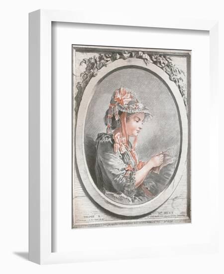 Portrait of Madame Huet, C1773-Gilles Demarteau-Framed Giclee Print