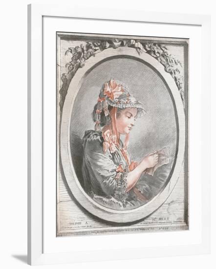 Portrait of Madame Huet, C1773-Gilles Demarteau-Framed Giclee Print