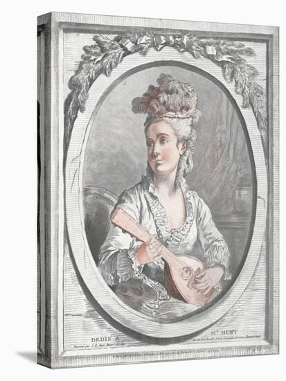 'Portrait of Madame Huet', c18th century-Gilles Demarteau-Stretched Canvas