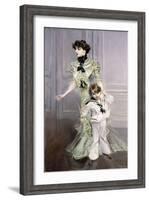 Portrait of Madame Hugo, and Her Son, 1924-Giovanni Boldini-Framed Giclee Print